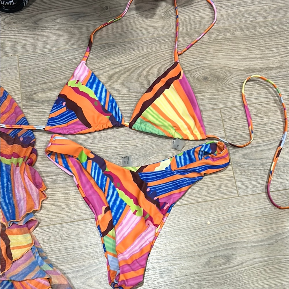 Zara Multicolor Abstract Bikini Set